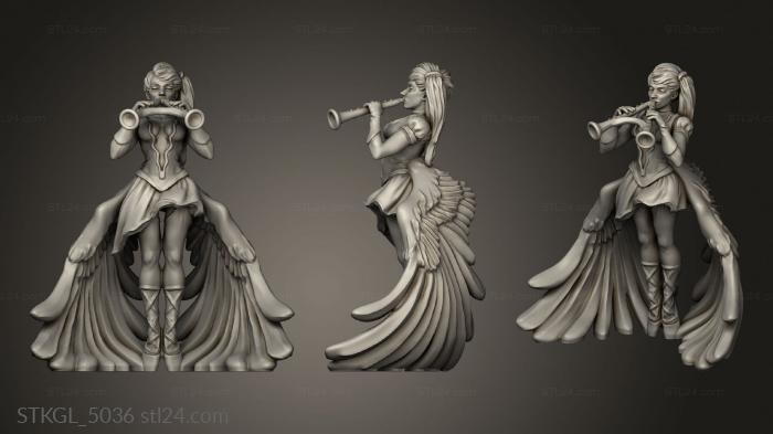 Figurines of girls (Trumpet Archon, STKGL_5036) 3D models for cnc