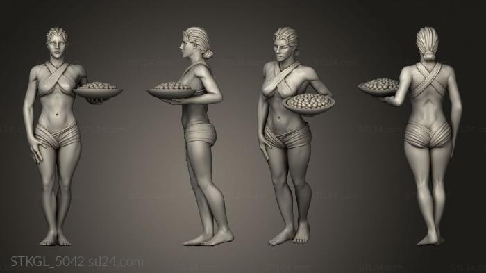 Figurines of girls (Ulysses God Emperor Fold Fol Bowl, STKGL_5042) 3D models for cnc