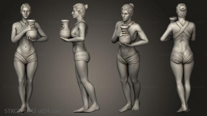 Figurines of girls (Ulysses God Emperor Fols Fol Jug, STKGL_5043) 3D models for cnc