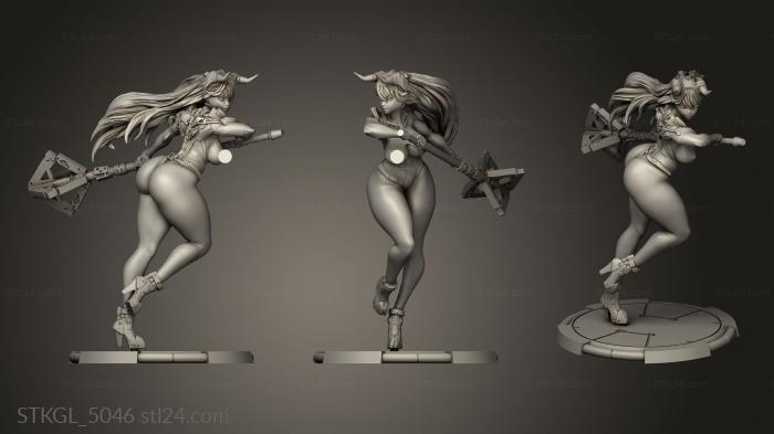 Figurines of girls (Utsunomiya Moeto with, STKGL_5046) 3D models for cnc