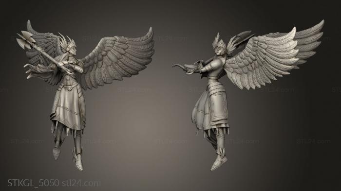 Figurines of girls (Valkyrie Mace, STKGL_5050) 3D models for cnc