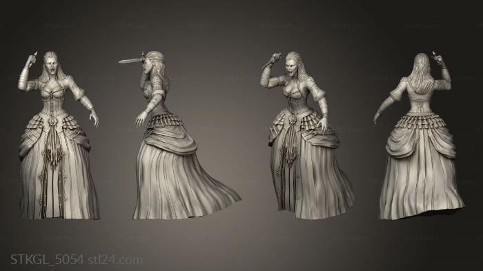 Figurines of girls (Vampire Lady Attacking, STKGL_5054) 3D models for cnc