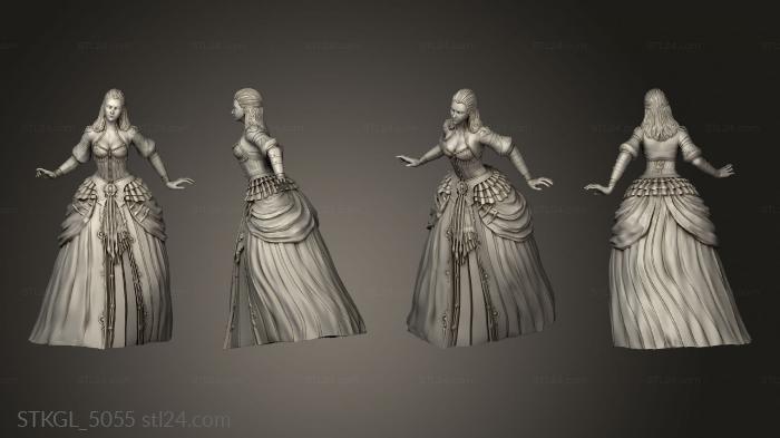 Figurines of girls (Vampire Lady Walking, STKGL_5055) 3D models for cnc