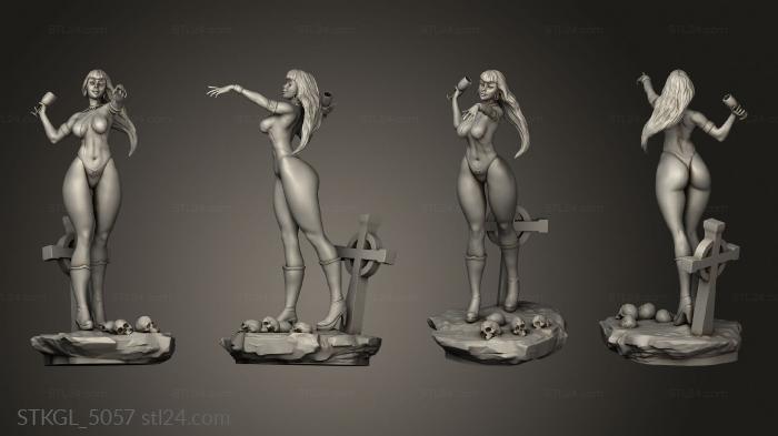 Figurines of girls (Vampirella, STKGL_5057) 3D models for cnc