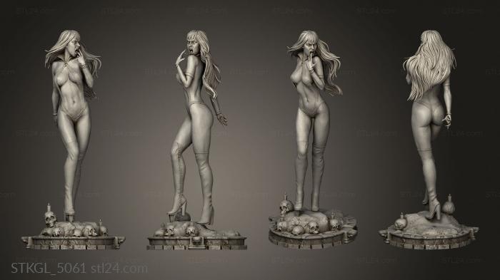 Figurines of girls (Vampirella Without cuts Base, STKGL_5061) 3D models for cnc