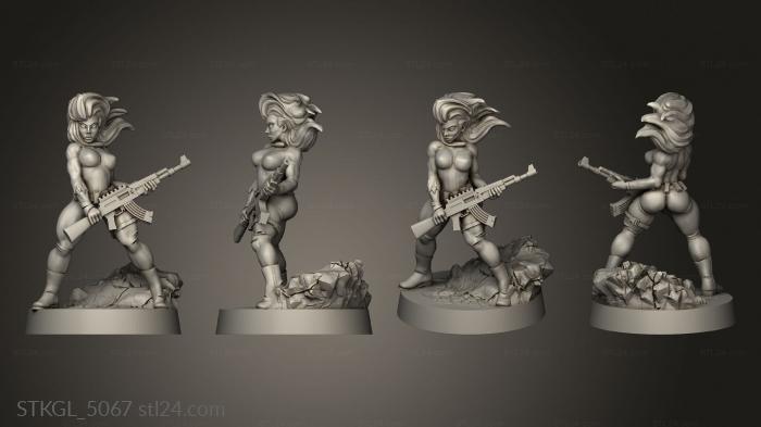 Figurines of girls (Vault Dwellers girl, STKGL_5067) 3D models for cnc