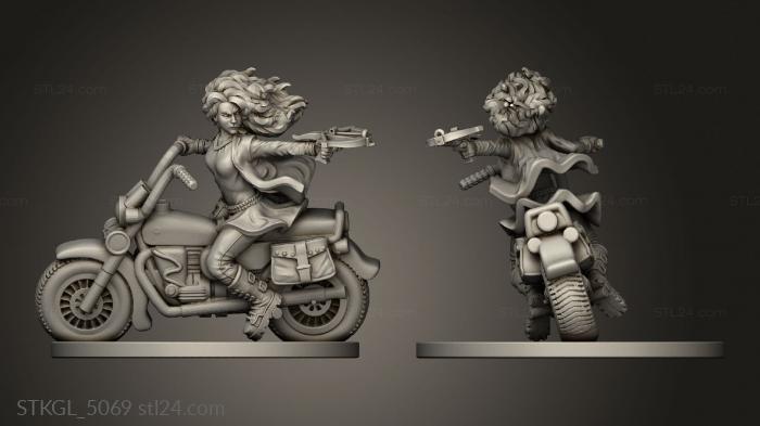 Figurines of girls (Vault Premium Merida Motorcycle w, STKGL_5069) 3D models for cnc