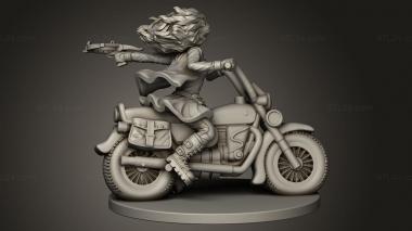 Figurines of girls (Vault Premium Merida Motorcycle w, STKGL_5069) 3D models for cnc