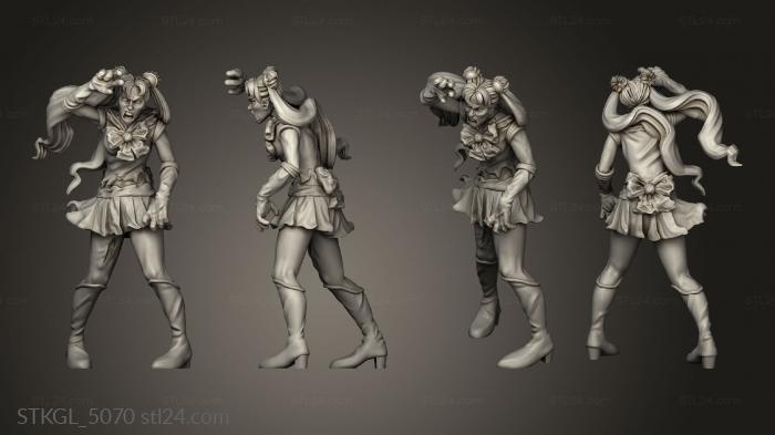 Figurines of girls (Vault Zombie Comic Con Cosplay Zombies Saylor Walker, STKGL_5070) 3D models for cnc