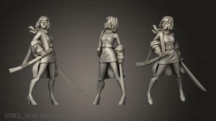 Figurines of girls (Vaultz Scooby Gang Daphne, STKGL_5074) 3D models for cnc