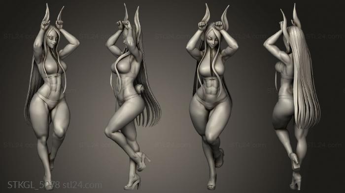 Figurines of girls (NSFW NHA Sexy Mirko Rush Zilla, STKGL_5078) 3D models for cnc
