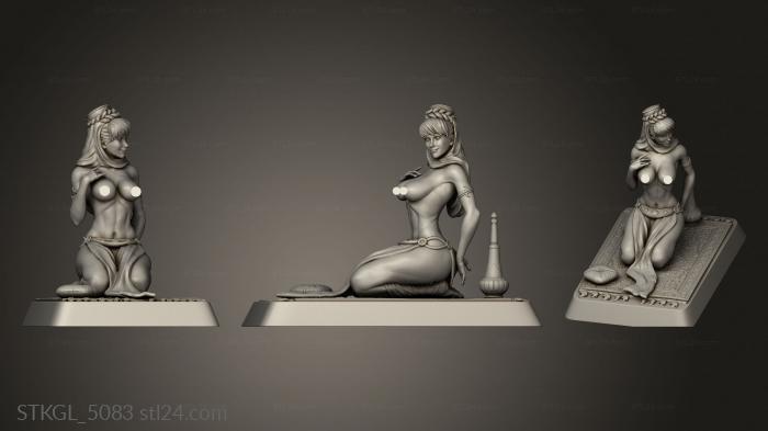 Figurines of girls (vegirl Jeannie NSFW girl, STKGL_5083) 3D models for cnc