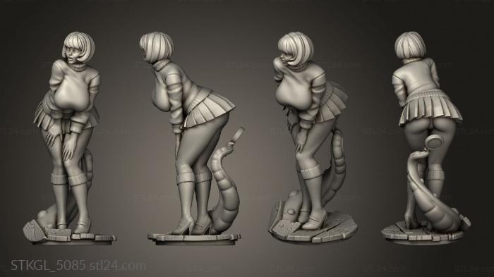 Figurines of girls (Velma glasses, STKGL_5085) 3D models for cnc