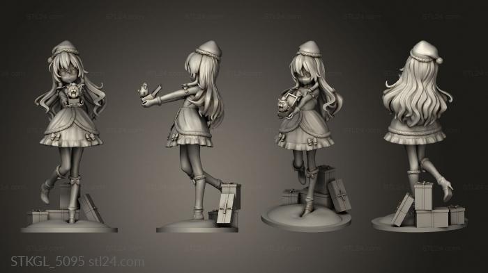 Figurines of girls (ver Taiga Aisaka back Hair, STKGL_5095) 3D models for cnc