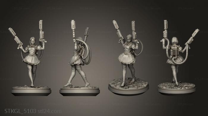 Figurines of girls (Victorian Punk Alice in Wonderland, STKGL_5103) 3D models for cnc