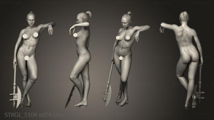 Figurines of girls (Victory Boris Vallejo Figure Character NSFW, STKGL_5104) 3D models for cnc