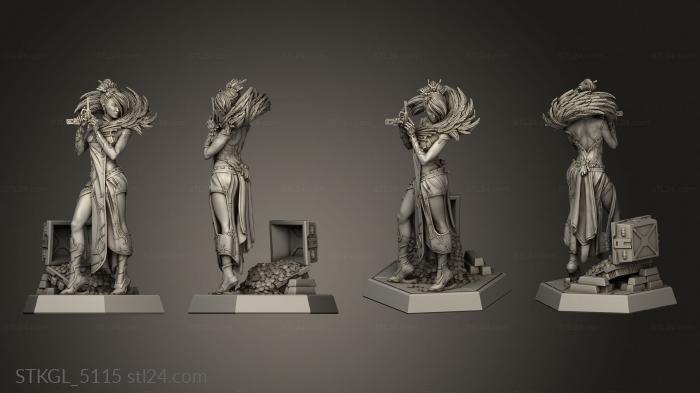 Figurines of girls (Viva Los Loots Gang Leaders Sakura, STKGL_5115) 3D models for cnc
