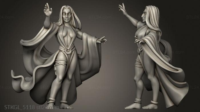 Figurines of girls (VVM SORCERESS, STKGL_5118) 3D models for cnc