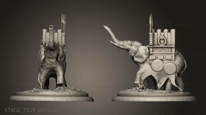 Figurines of girls (War Elephant, STKGL_5121) 3D models for cnc