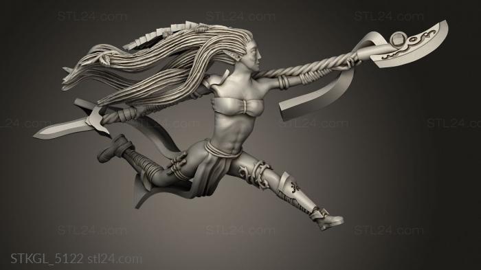 Figurines of girls (WARDANCERS WARDANCER, STKGL_5122) 3D models for cnc