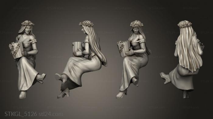 Figurines of girls (Warhammer FR sup, STKGL_5126) 3D models for cnc