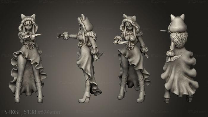 Figurines of girls (Wild Winter Holidaysrth Pole Princess Fighting, STKGL_5138) 3D models for cnc
