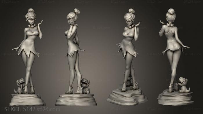 Figurines of girls (WILMA Flintstone GCC, STKGL_5142) 3D models for cnc