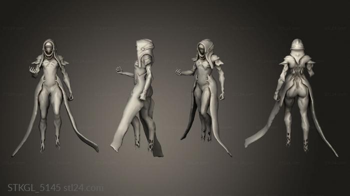Figurines of girls (wisp graxx, STKGL_5145) 3D models for cnc