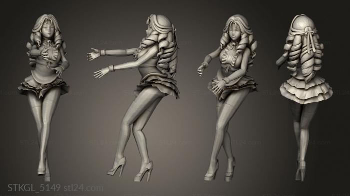 Figurines of girls (Witch Cafe Girl Fantasy World, STKGL_5149) 3D models for cnc