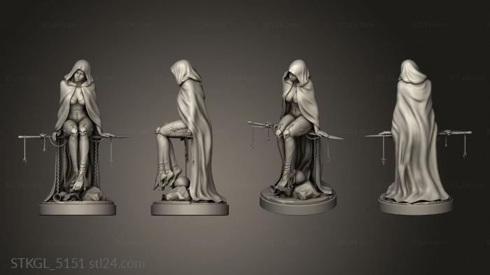 Figurines of girls (Witch Mage Jasmine, STKGL_5151) 3D models for cnc