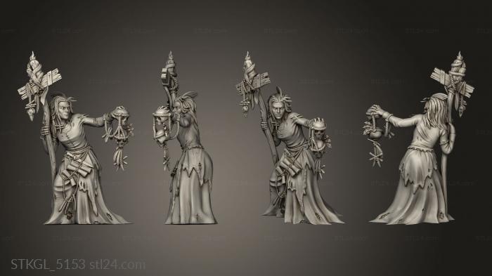 Figurines of girls (Witch to change, STKGL_5153) 3D models for cnc