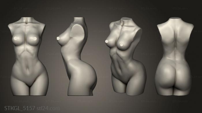 Figurines of girls (Woman, STKGL_5157) 3D models for cnc