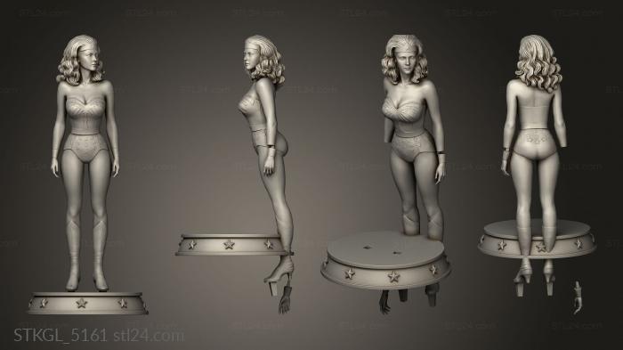 Figurines of girls (Wonder Woman Base, STKGL_5161) 3D models for cnc