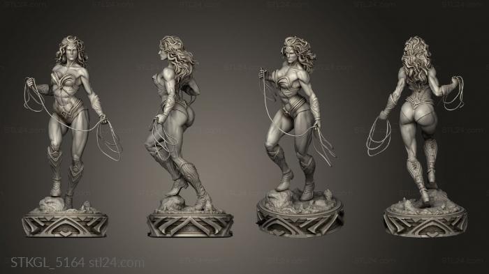 Figurines of girls (Wonder Woman Tsaber sculpture, STKGL_5164) 3D models for cnc