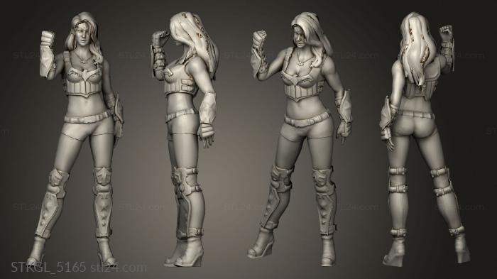 Figurines of girls (Wonder Woman Under, STKGL_5165) 3D models for cnc