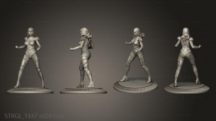 Figurines of girls (Wonder Woman WW, STKGL_5167) 3D models for cnc