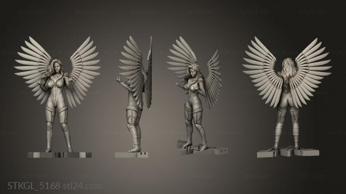 Figurines of girls (Wonder Woman Golden NSFW, STKGL_5168) 3D models for cnc