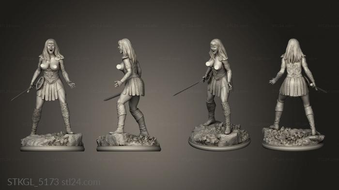 Figurines of girls (Xena Warrior Princess NSFW xn, STKGL_5173) 3D models for cnc
