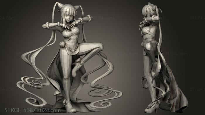 Figurines of girls (Yang Guifei lin, STKGL_5187) 3D models for cnc