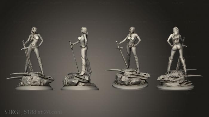 Figurines of girls (Yara, STKGL_5188) 3D models for cnc