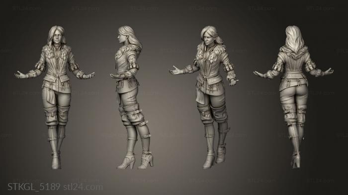 Figurines of girls (Yennefer Figurine The Witcher fireball, STKGL_5189) 3D models for cnc