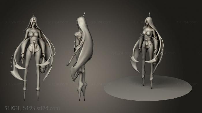 Figurines of girls (Yokai, STKGL_5195) 3D models for cnc