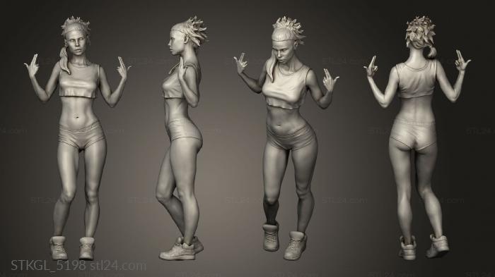 Figurines of girls (Yolandi Visser Daniel Mirta, STKGL_5198) 3D models for cnc