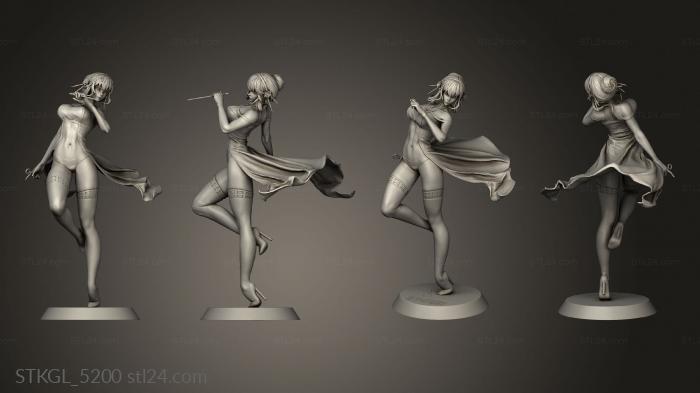 Figurines of girls (Yor Briar Spy Family bangs, STKGL_5200) 3D models for cnc