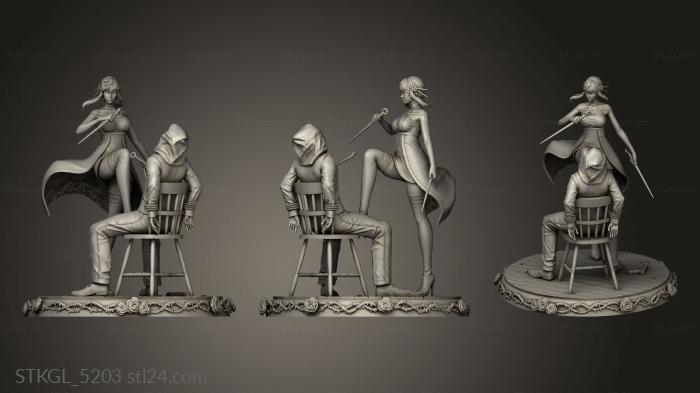 Figurines of girls (Yor Forger Chuya Factory bangs, STKGL_5203) 3D models for cnc