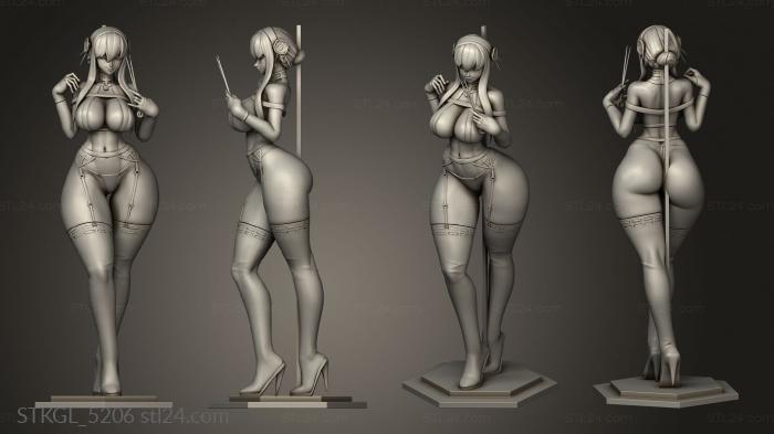 Figurines of girls (Your Rushzilla, STKGL_5206) 3D models for cnc