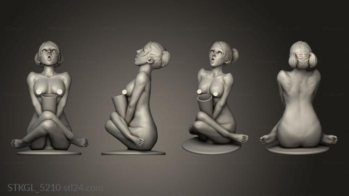 Figurines of girls (Yourpen is OMG aa, STKGL_5210) 3D models for cnc
