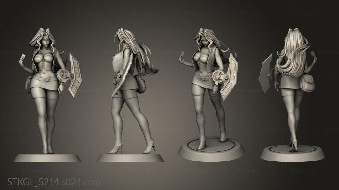 Figurines of girls (Yu gi oh MAI VALENTINE, STKGL_5214) 3D models for cnc