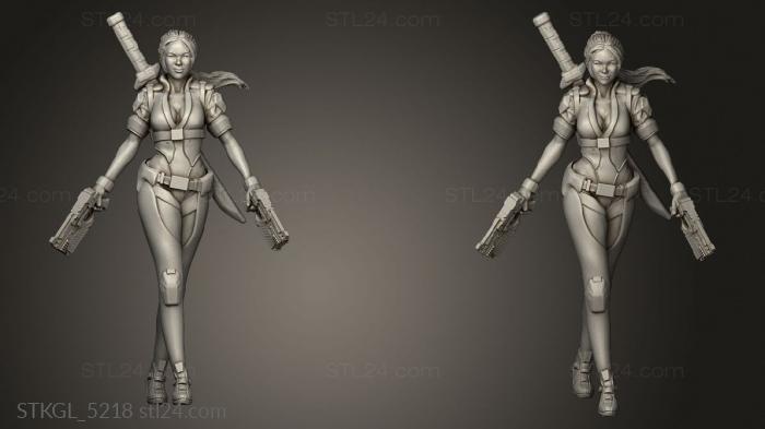 Figurines of girls (ZARAH KUSANAGI, STKGL_5218) 3D models for cnc