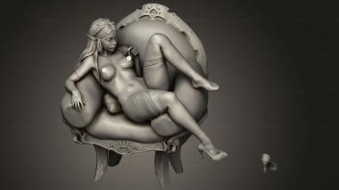 Figurines of girls (Zelda NSFW chair, STKGL_5221) 3D models for cnc